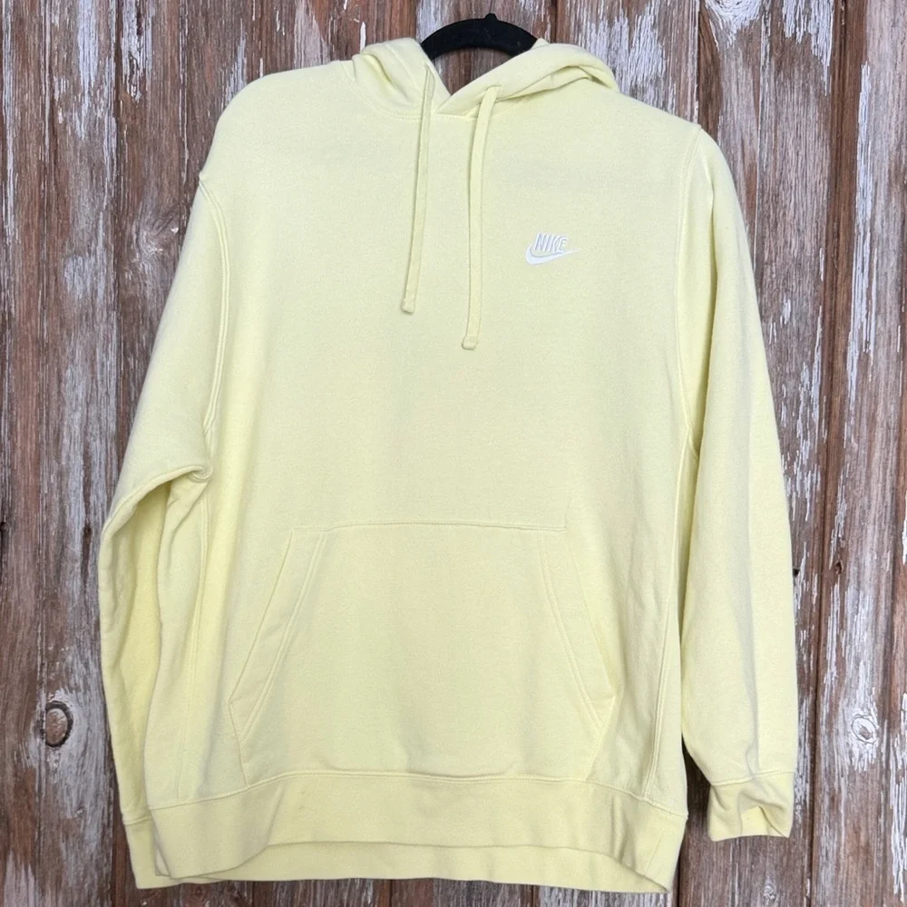 Nike Men's Light Yellow Hoodie